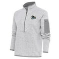 thumbnail image 1 of Women's Antigua  Heather Gray Quad Cities River Bandits Fortune Half-Zip Pullover Jacket, 1 of 1