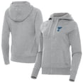 thumbnail image 1 of Women's Antigua Heather Gray St. Louis Blues Victory Full-Zip Hoodie, 1 of 3