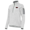 thumbnail image 1 of Women's-Antigua  Heather Gray Talladega Superspeedway Fortune 1/2-Zip Pullover Top, 1 of 1