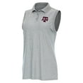 thumbnail image 1 of Women's Antigua  Heather Gray Texas A&M Aggies Recap Sleeveless Polo, 1 of 1