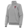 thumbnail image 1 of Women's Antigua Heather Gray Texas Rangers Victory Quarter-Zip Sweatshirt, 1 of 1