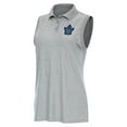 thumbnail image 1 of Women's Antigua  Heather Gray Toronto Maple Leafs Recap Sleeveless Polo, 1 of 1