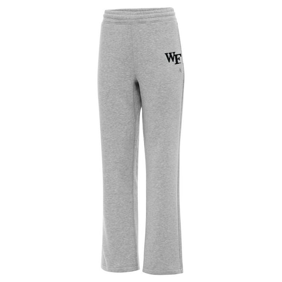 Women's Antigua Heather Gray Wake Forest Demon Deacons Victory Sweatpants