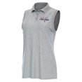 thumbnail image 1 of Women's Antigua  Heather Gray Washington Capitals Recap Sleeveless Polo, 1 of 1