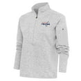 thumbnail image 1 of Women's Antigua Heather Gray Washington Capitals Team Logo Fortune Quarter-Zip Jacket, 1 of 1