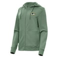 thumbnail image 1 of Women's Antigua   Heather Green Green Bay Packers Seeker Full-Zip Hoodie Jacket, 1 of 1