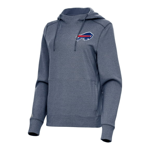 Women's Antigua  Heather Navy Buffalo Bills Justice Pullover Hoodie