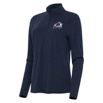 Women's Antigua  Heather Navy Colorado Avalanche Bright Quarter-Zip Top
