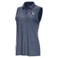 thumbnail image 1 of Women's Antigua  Heather Navy Colorado Avalanche Recap Sleeveless Polo, 1 of 1