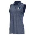 thumbnail image 1 of Women's Antigua  Heather Navy Dallas Mavericks Recap Sleeveless Polo, 1 of 1