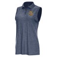 thumbnail image 1 of Women's Antigua  Heather Navy Marquette Golden Eagles Recap Sleeveless Polo, 1 of 1