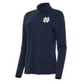 thumbnail image 1 of Women's Antigua  Heather Navy Notre Dame Fighting Irish Bright Quarter-Zip Top, 1 of 1