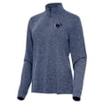 thumbnail image 1 of Women's Antigua  Heather Navy Penn State Nittany Lions Mentor Long Sleeve Quarter-Zip Mock Polo, 1 of 1