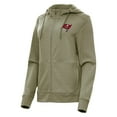 thumbnail image 1 of Women's Antigua  Heather Olive Tampa Bay Buccaneers Seeker Full-Zip Hoodie Jacket, 1 of 1