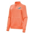 thumbnail image 1 of Women's Antigua  Heather Orange Miami Dolphins Crush Quarter-Zip Jacket, 1 of 1