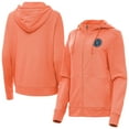 thumbnail image 1 of Women's-Antigua  Heather Orange New York City FC Fleece Full-Zip Seeker Hoodie, 1 of 3