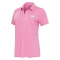 thumbnail image 1 of Women's Antigua Heather Pink Toronto Blue Jays Layout V-Neck Polo, 1 of 1