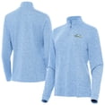 thumbnail image 1 of Women's Antigua Heather Powder Blue NASCAR 1956-63 Logo Mentor Quarter-Zip Jacket, 1 of 3