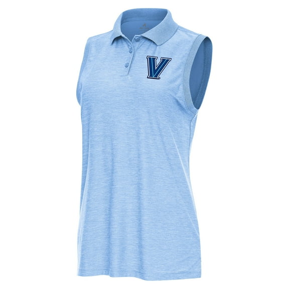 Women's Antigua  Heather Powder Blue Villanova Wildcats Recap Sleeveless Polo
