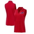 thumbnail image 1 of Women's Antigua  Heather Red Buffalo Bills Layout Sleeveless V-Neck Polo, 1 of 3