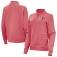 thumbnail image 1 of Women's Antigua Heather Red Pittsburgh Pirates Crush Stars and Stripes Team Logo Quarter-Zip Pullover Top, 1 of 3