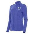 thumbnail image 1 of Women's Antigua  Heather Royal Indianapolis Colts Bright Quarter-Zip Sweatshirt, 1 of 1