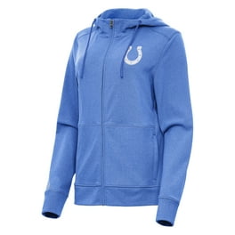 Women's Antigua Heather Navy Dallas Cowboys Seeker Full-Zip Hoodie