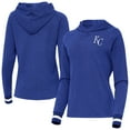 thumbnail image 1 of Women's Antigua Heather Royal Kansas City Royals Trek Pullover Hoodie, 1 of 3