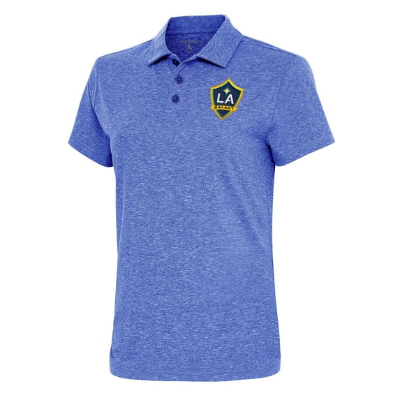 Women's Antigua Heather Royal LA Galaxy Motivated Polo