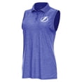 thumbnail image 1 of Women's Antigua  Heather Royal Tampa Bay Lightning Recap Sleeveless Polo, 1 of 1