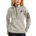 thumbnail image 1 of Women's Antigua Heathered Gray Halifax Thunderbirds Fortune Half-Zip Pullover Jacket, 1 of 1
