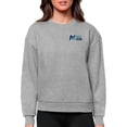 thumbnail image 1 of Women's Antigua Heathered Gray Mid Michigan College Victory Crewneck Pullover Sweatshirt, 1 of 1
