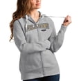 thumbnail image 1 of Women's Antigua Heathered Gray New Orleans Pelicans Team Victory Full-Zip Hoodie, 1 of 1