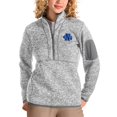 thumbnail image 1 of Women's Antigua Heathered Gray North Georgia Nighthawks Fortune Quarter-Zip Pullover Jacket, 1 of 1