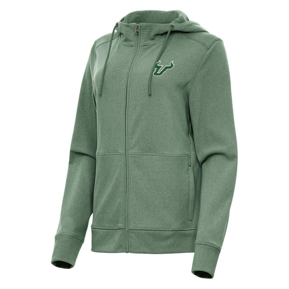 Women's Antigua Hunter Green South Florida Bulls Seeker Full-Zip Hoodie