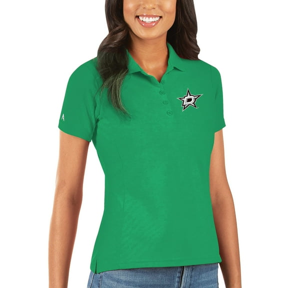 Women's Antigua Kelly Green Dallas Stars Legacy Pique Polo
