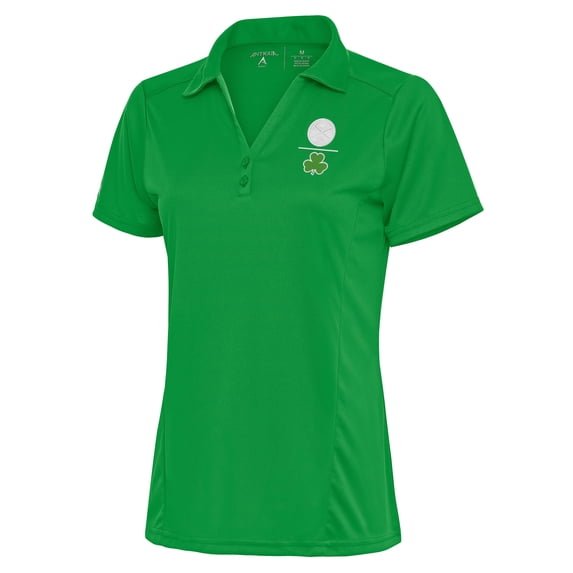 Women's Antigua Kelly Green Denver Nuggets Shamrock Tribute Polo