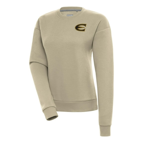 Women's Antigua Khaki Emporia State Hornets Victory Pullover Sweatshirt