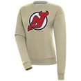 thumbnail image 1 of Women's Antigua Khaki New Jersey Devils Victory Pullover Sweatshirt, 1 of 1