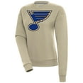 thumbnail image 1 of Women's Antigua Khaki St. Louis Blues Victory Pullover Sweatshirt, 1 of 1