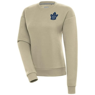 Women's Antigua Khaki Toronto Maple Leafs Victory Pullover Sweatshirt