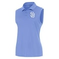thumbnail image 1 of Women's Antigua  Lavender San Diego Padres Recap Sleeveless Polo, 1 of 2