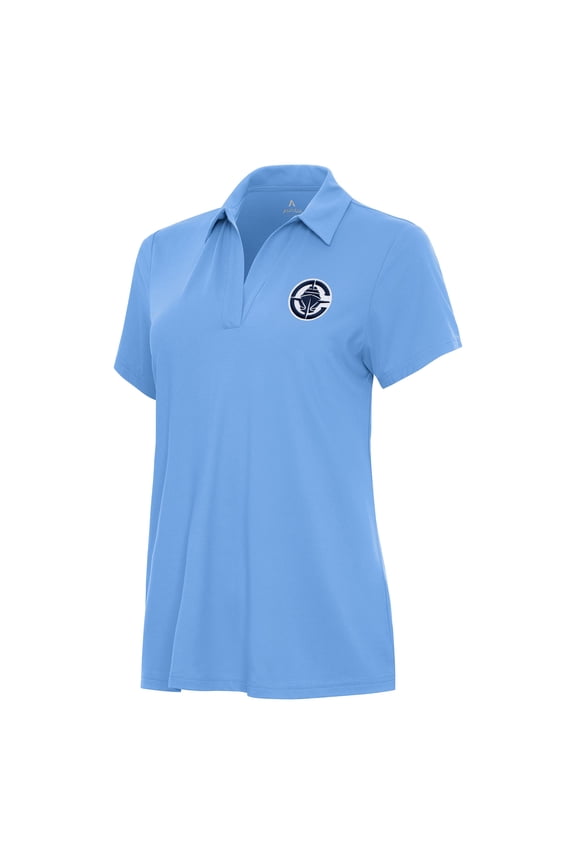 Women's Antigua Light Blue LA Clippers Era Polo