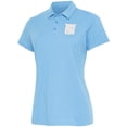 thumbnail image 1 of Women's Antigua Light Blue New York Rangers White Logo Matter Polo, 1 of 2