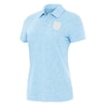 thumbnail image 1 of Women's Antigua  Light Blue San Jose Earthquakes White Logo Matter Polo, 1 of 1