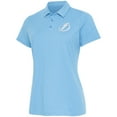 thumbnail image 1 of Women's Antigua Light Blue Tampa Bay Lightning White Logo Matter Polo, 1 of 2
