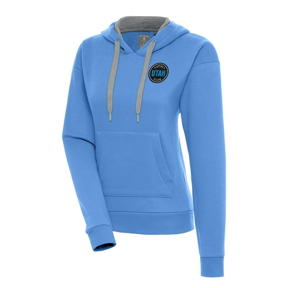 Women's Antigua Light Blue Utah Mammoth Victory Pullover Hoodie