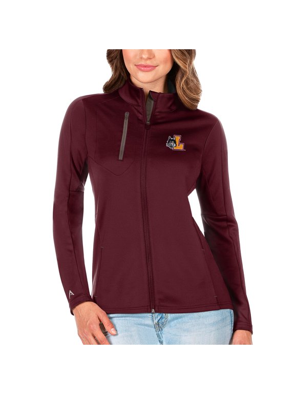 Women's Antigua Maroon/Graphite Loyola Chicago Ramblers Generation Full-Zip Jacket