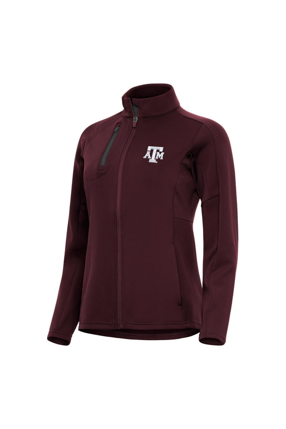 Women's Antigua Maroon/Graphite Texas A&M Aggies Generation Full-Zip Jacket