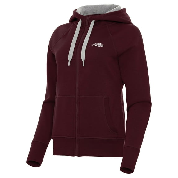 Women's-Antigua Maroon Joe Gibbs Racing Women's Victory Full-Zip Hoodie